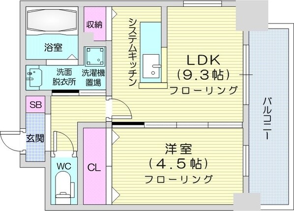 桑園駅 徒歩10分 9階の物件間取画像